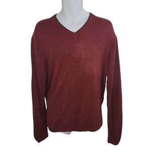 Perry Ellis Merino Blend V Neck Sweater     - Men's